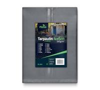 Plonos Telone 4 x 6 m, 260 g/m², impermeabile, resistente ai raggi UV, extra antistrappo con occhielli in metallo