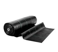 Plonos Tessuto non tessuto per erbacce, 90 g/m², 1,6 x 100 m, 100 cm, impermeabile, protezione UV nera