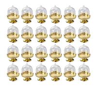 Plookyoe Mini Tortiera - Mini Tortiera con Supporto e Coperchio Un Cupola, Mini Teglia da Dessert 24 Tazze Singole