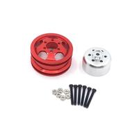PLOQAZEH per HengLong per FeiYu per JJRC per WPL C14 C24 B14 B16 B24 B36 Accessori per Auto RC con Ruota Singola in Metallo Sostituzione E Aggiornamento Accessorio per Auto RC(Red)