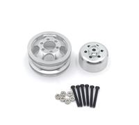 PLOQAZEH per HengLong per FeiYu per JJRC per WPL C14 C24 B14 B16 B24 B36 Accessori per Auto RC con Ruota Singola in Metallo Sostituzione E Aggiornamento Accessorio per Auto RC(Silver)