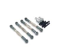 PLOQAZEH per HengLong per FeiYu per JJRC per WPL C14 C24 B14 B24 per MN D90 D91 D96 99S Tirante Regolabile in Metallo 4 Pezzi Ricambi Auto RC Sostituzione Uso Accessorio per Auto RC(Gray)