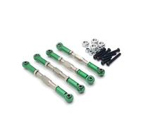 PLOQAZEH per HengLong per FeiYu per JJRC per WPL C14 C24 B14 B24 per MN D90 D91 D96 99S Tirante Regolabile in Metallo 4 Pezzi Ricambi Auto RC Sostituzione Uso Accessorio per Auto RC(Green)