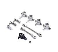 PLOQAZEH per WLtoys 284131 K969 K979 K989 K999 P929 P939 Kit Braccio Servo con Asta Trazione Metallo Auto con Telecomando Ricambi Ricambio Auto Accessorio per Auto RC(Silver)
