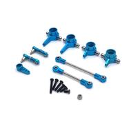 PLOQAZEH per WLtoys 284131 K969 K979 K989 K999 P929 P939 Kit Braccio Servo con Asta Trazione Metallo Auto con Telecomando Ricambi Ricambio Auto Accessorio per Auto RC(Blue)