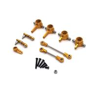 PLOQAZEH per WLtoys 284131 K969 K979 K989 K999 P929 P939 Kit Braccio Servo con Asta Trazione Metallo Auto con Telecomando Ricambi Ricambio Auto Accessorio per Auto RC(Yellow)