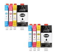 PlosFeng Cartucce d'inchiostro for 934XL 935XL 934XL 935XL 934 935 for hp934 for stampante Officejet Pro 6812 6830 6815 6835 6230 6820(2set 8PK)