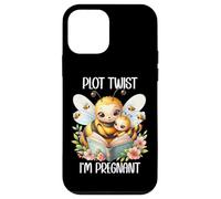 Plot Twist I'm Pregnant Mom to Be Bee Pregnancy Announcement Custodia per iPhone 12 mini