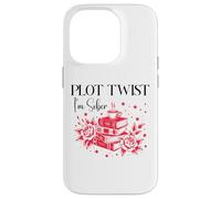Plot Twist I'm Sober AF Recovery Sobriety Coffee Book Lovers Custodia per iPhone 14 Pro
