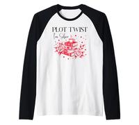 Plot Twist I'm Sober AF Recovery Sobriety Coffee Book Lovers Maglia con Maniche Raglan