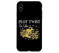 Plot Twist I'm Sober Recovery Sobriety Coffee Books Lovers Custodia per iPhone XS Max