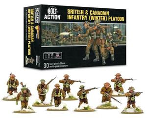 Plotone invernale di fanteria britannica e canadese, miniature in plastica | Bolt Action - Miniature altamente dettagliate della seconda guerra mondiale di Warlord Games