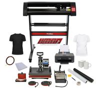 Plotter da Taglio Vinile, Stampante & Presse a Caldo 5 in 1 per Sublimazione