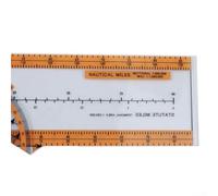 Plotter di navigazione aeronautica 360 gradi rotante regola scorrevole ABS trasparente per pianificazione di volo pilota e misurazione del percorso vettoriale CRP-1 (B)