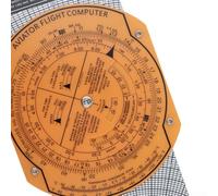 Plotter di navigazione aeronautica con rotazione a 360 gradi per una pianificazione accurata del volo, righello ABS trasparente per piloti - CRP-5 (37 x 13 cm) (A)