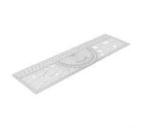 Plotter di navigazione aeronautica, righello vettoriale trasparente per piloti pianificazione del percorso, strumento di volo in scala trasparente per misurazione e allenamento, 32 x 8 cm