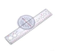 Plotter rotativo, strumento di navigazione per aeromobili per calcolo della direzione e della distanza, computer di volo trasparente da 12,5 pollici (X-7)