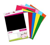 plottiX 101887 - Pellicola termoadesiva multicolore, 20 x 30 cm