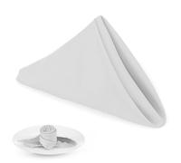 PLOYMONO Tovaglioli di stoffa argentati, resistenti, 47 x 45 cm, in poliestere massiccio, lavabile, set di 8 tovaglioli con bordi orlati, ideali per matrimoni, feste, banchetti, cene e altro ancora