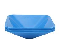 plplaaoo 10 coni da allenamento quadrati dai colori vivaci impilabili compatti per sport, calcio, basket, atleti, materiale PE, 17,7 x 17,7 x 5 cm (blu)