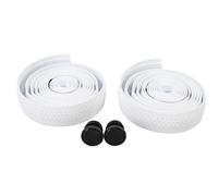 plplaaoo 2 pcs Ciclo stradale Rubsta del manubrio manico in bicicletta silicone avvolge il sudore anti -slip assorbente per una guida comoda (Bianco, con fondo bianco)