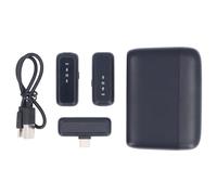 plplaaoo 2pcs Microfono wireless Lavalier con custodia di ricarica sul microfono a labbra wireless per la registrazione video vlogging Tipo di intervista C