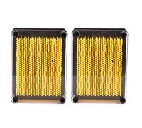 plplaaoo 3D Pin Art Toy Scultura Needle Art Board Premium Antistress Decorazione da scrivania per Ufficio Decorazione Domestica Plastica ABS Metallo 2 Pezzi Giallo