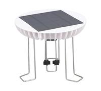 plplaaoo Acqua Solare Wiggler silenziosa Silenzio Agitatore ad Acqua Solare Increspature dinamiche per Il Giardino del Bagno di Uccelli ABS Steel 5V 2W 300G
