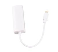 plplaaoo Adattatore Ethernet USB 3.1 Tipo C a RJ45 Convertitore di rete ad alta velocità da 100 Mbps Plug and Play per laptop Bianco Dimensioni compatte