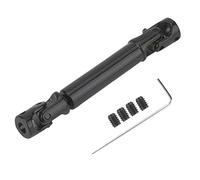 plplaaoo Albero di trasmissione in metallo RC Albero di trasmissione antiruggine ad alta resistenza Design scanalato liscio per WPL 1/16 Mini camion militare Nero Argento 70mm 1pz (Nera)