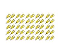 plplaaoo Base a banana 4 mm ad alta corrente sollievo lunga ricerca di vita buona trasmissione accessori di test elettrici Materiale rame rosso 50% per test elettronici (giallo)