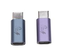 plplaaoo Blocco dati USB C Confezione da 2 pezzi Anti Juice Jacking Rifiuti Hacking Blocco dati USB per ricarica in luoghi pubblici Lega di alluminio