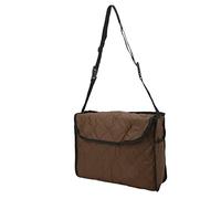 plplaaoo Borsa portaoggetti da appendere per sedia a rotelle Borsa portaoggetti laterale multifunzionale in cotone trapuntato premium con grande capacità per braccioli per sedia a rotelle (Caffè)