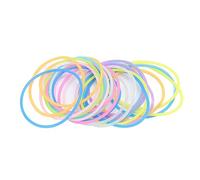 plplaaoo Braccialetti di gelatina di silicone luminescenti 24 pezzi Braccialetti elastici morbidi e flessibili multicolori che si illuminano al buio per ragazze e donne Bomboniere