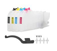 plplaaoo Cartuccia d'inchiostro vuota Cartuccia stampante ricaricabile 4 pezzi Materiale PP monouso Tipo allungato per la stampa di foto Documenti Carte di prova Magenta Blu Giallo Nero (LC3119)