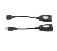 plplaaoo Cavo di prolunga Ethernet da USB a RJ45 Adattatore di rete USB ad alta velocità Extender LAN cablato per fotocamere USB Stampanti Webcam Tastiere Mouse e altro Nero 48g