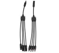 plplaaoo Connettore Solare Y Ramo 1 a 4 Adattatore Parallelo Impermeabile Splitter Adattatore Cavo Solare Esterno per Produzione di energia Uso Industriale Nero PPO Ottone 30 A 1000 V
