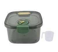 plplaaoo Contenitore ermetico per riso, contenitore per alimenti trasparente impilabile, con misurino, per dispensa da, materiale PET, confezione da 1 (S 5 kg/11,0 libbre Verde)