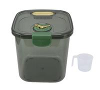 plplaaoo Contenitore ermetico per riso, contenitore per alimenti trasparente impilabile, con misurino, per dispensa da, materiale PET, confezione da 1 (L 10 kg/22,0 libbre Verde)