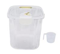 plplaaoo Contenitore ermetico per riso, contenitore per alimenti trasparente impilabile, con misurino, per dispensa da, materiale PET, confezione da 1 (L 10 kg/22,0 libbre Bianco)