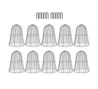 plplaaoo Copertina per Protezione per Piante Cloche di Filo di Pollo Giardino 10 Pacchetti Design a Forma di Campana di Costruzione Nera per la Protezione delle Piante Giardino Esterno