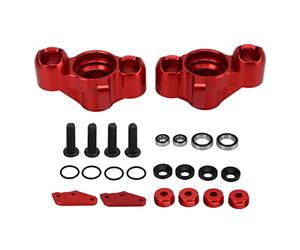 plplaaoo Coppa dello sterzo RC allargata in lega di alluminio di ricambio con cuscinetto RC snodo dello sterzo per auto 1/7 1/8 Parti di aggiornamento leggere e durevoli rosse