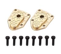 plplaaoo Copri ingranaggio RC Tappo a snodo dello sterzo in ottone dorato Asse anteriore posteriore Copri ingranaggio universale per Axial 1/18 UTB18 Capra RC Car 2 pezzi Set con viti