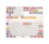 plplaaoo Copritasti per tastiera meccanica 123 tasti PBT personalizzati per XDA Like Altezza Rivestimento ergonomico resistente all'olio Colorfast Cartoon Design carino Compatibile con