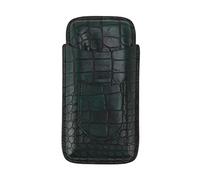 plplaaoo Custodia portasigari in pelle artificiale Humidor da viaggio portatile leggero e impermeabile per gli amanti dei sigari Regali aziendali Capacità 3 dita