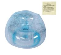 plplaaoo Divano Gonfiabile Poltrona Trasparente Decorazione con Paillettes Portatile Confortevole Pisolino per il Tempo Libero Dormire per Adulti Soggiorno Camera da Letto PVC Blu Oro (Blu)