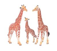 plplaaoo Figurine di giraffa Set realistici Mini Giraffe Family Action Figures Giocattoli educativi per bambini Piccoli modelli animali in PVC 3 pezzi