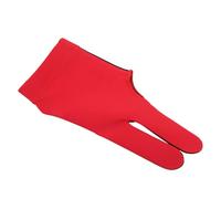plplaaoo Guanti da biliardo per mancini, elastici, a tre dita, traspiranti, ad asciugatura rapida, antiscivolo, elastici, per giocatori di biliardo, unisex, taglia media (Rosso)