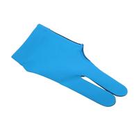 plplaaoo Guanti da biliardo per mancini, elastici, a tre dita, traspiranti, ad asciugatura rapida, antiscivolo, elastici, per giocatori di biliardo, unisex, taglia media (Blu)