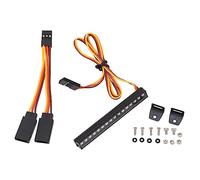 plplaaoo Kit Lampada a LED Tetto a Barre RC a Barra a LED da 16ED RGB Multi Mode Light Upgrade Parti di aggiornamento per 1/18 Auto RC Lega di Alluminio Nero 64x9x7mm